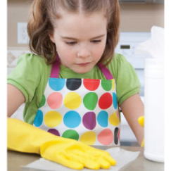girl cleaning
